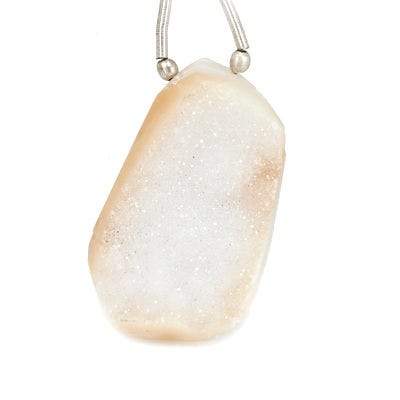 Latte & Off White Drusy Focal Bead Free Shape - Beadsofcambay.com