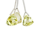Lemon Quartz Pavilion Faceted Trillion Focal Bead Set of 3 - Beadsofcambay.com