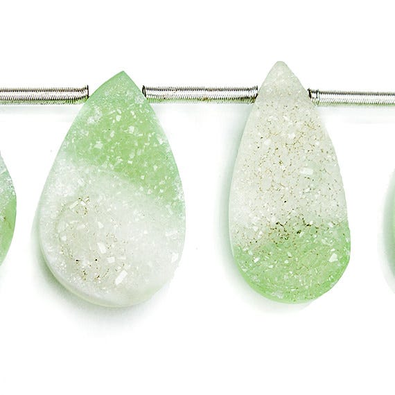 Lime Ice Pear Drusy Beads - Beadsofcambay.com