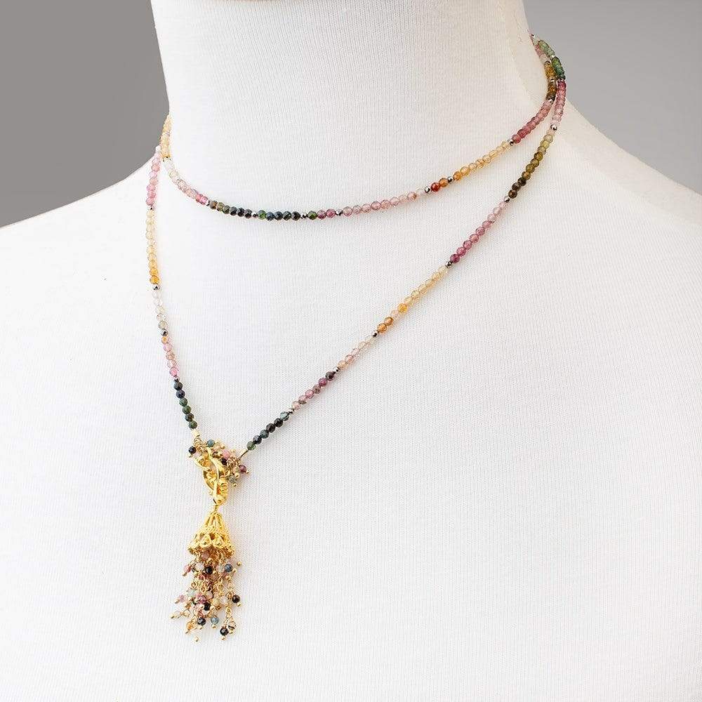 Little bit of sparkle Tourmaline Necklace kit - Beadsofcambay.com