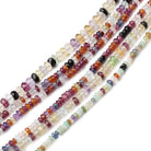 Lot of 6 Strands of Multi Gemstone Faceted Rondelle Beads - Beadsofcambay.com