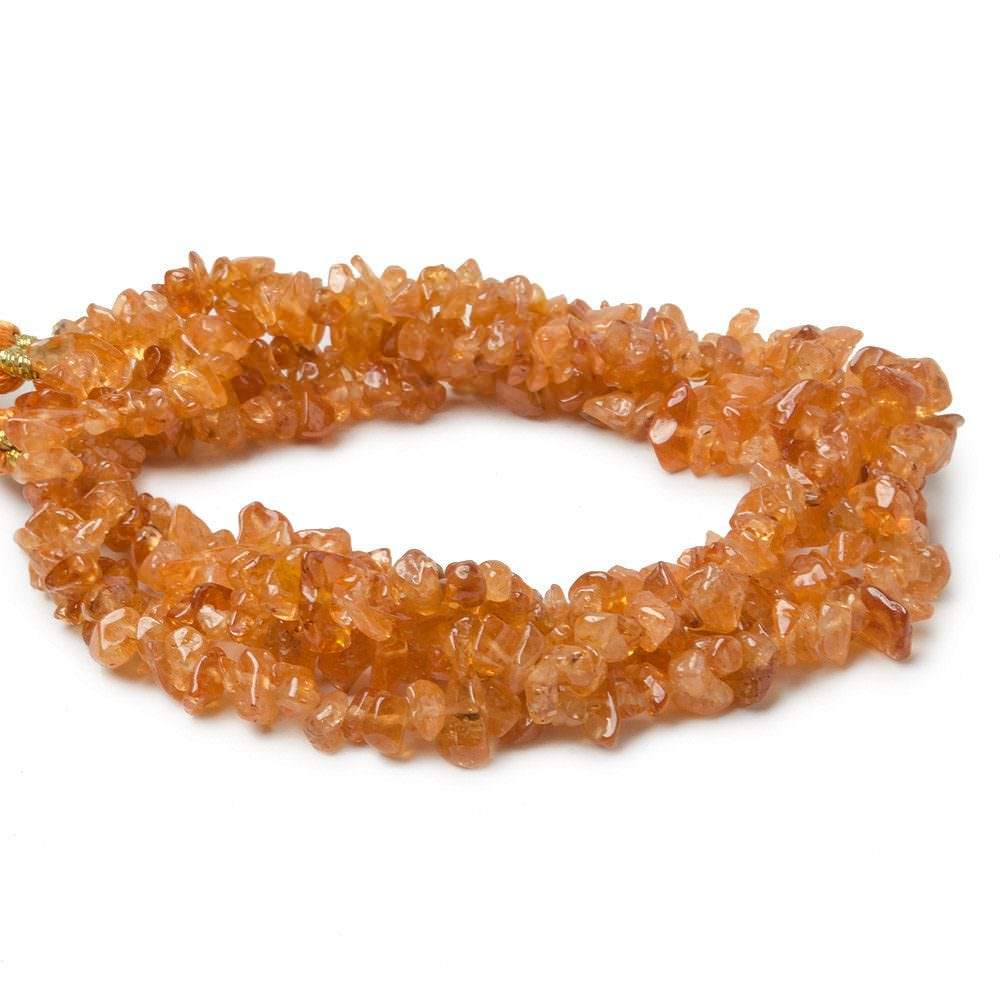 Mandarin Garnet Beads Plain Nugget Chips - Beadsofcambay.com