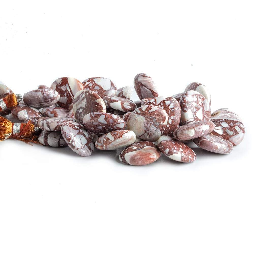 Marbled Red Jasper Plain Heart Beads - Beadsofcambay.com