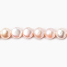 Mauve Side Drill Button Freshwater Pearl, A Grade - Beadsofcambay.com
