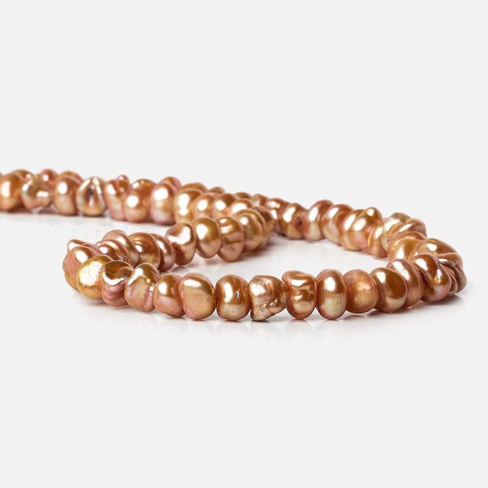 Mocha Center Drill Keshi Freshwater Pearl - Beadsofcambay.com