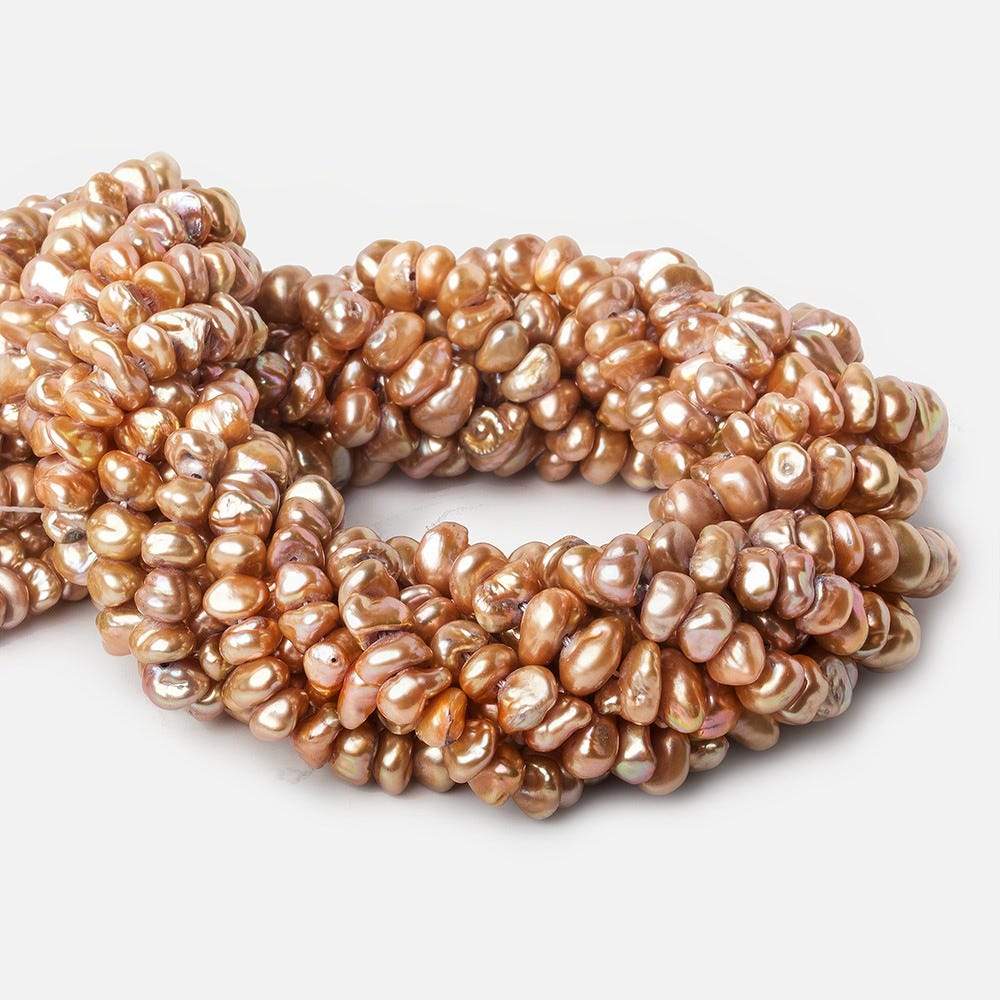 Mocha Center Drill Keshi Freshwater Pearl - Beadsofcambay.com