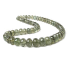 Moss Aquamarine Plain Rondelle Beads AA Grade - Beadsofcambay.com