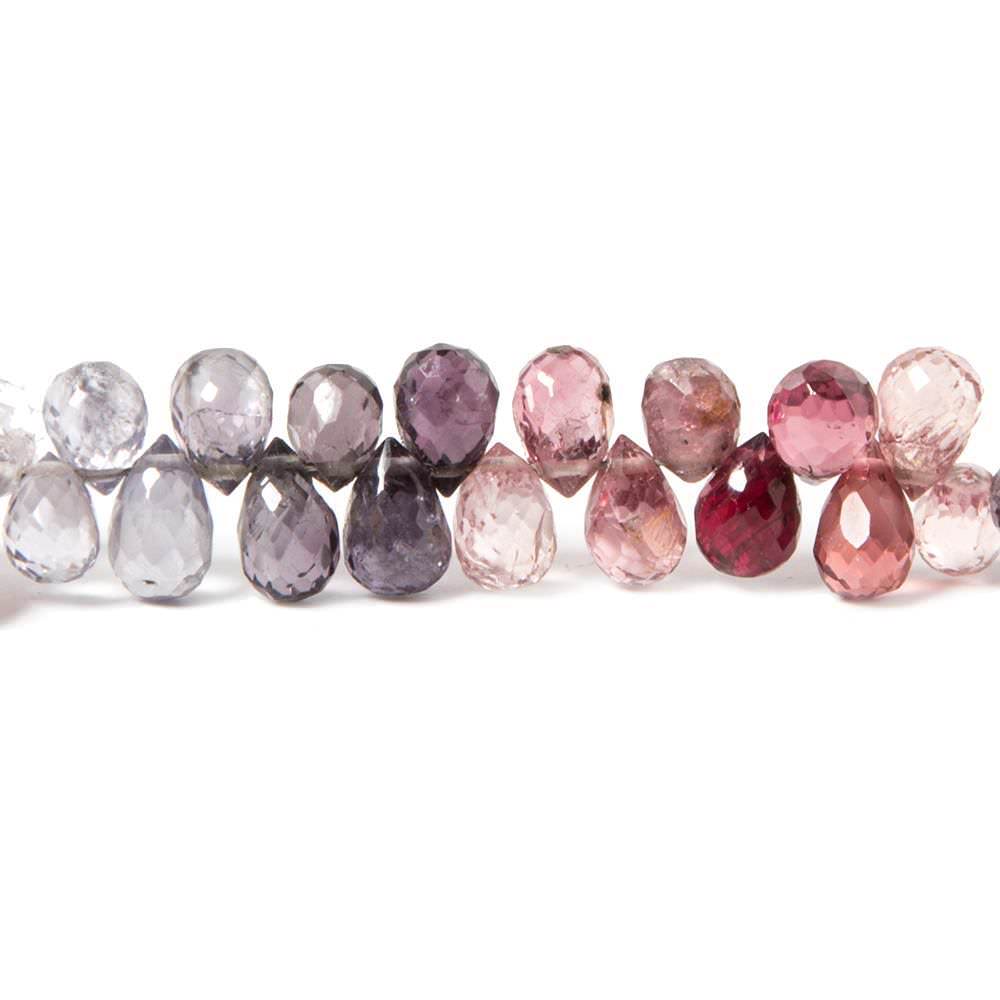 Multi Color Spinel Faceted Tear Drop Briolettes - Beadsofcambay.com