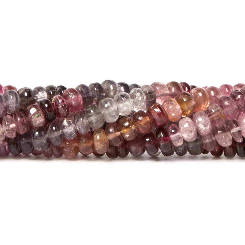Multi-colored Spinel Plain Rondelles - Beadsofcambay.com