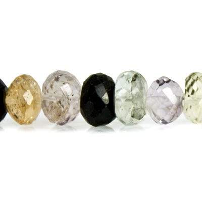 Multi-gemstone Beads Faceted Rondelle - Beadsofcambay.com
