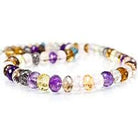 Multi-gemstone Beads Faceted Rondelle, AAA Grade - Beadsofcambay.com