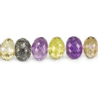 Multi-gemstone Beads Faceted Rondelle, AAA Grade - Beadsofcambay.com