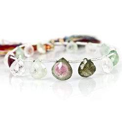 Multi-gemstone Beads Heart Briolette - Beadsofcambay.com