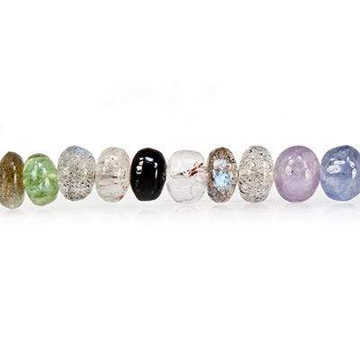 Multi Gemstone Plain Rondelle Beads - Beadsofcambay.com