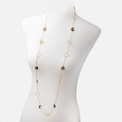 Multi Quartz Faceted Nugget Vermeil Bezel Chain Necklace - Beadsofcambay.com