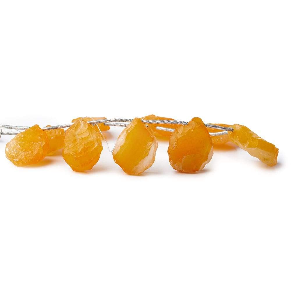 Nectar Agate Beads Hammer Faceted Pear - Beadsofcambay.com