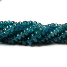 Neon Blue Apatite Beads Plain Rondelle - Beadsofcambay.com