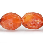 Orange Agate Hammer Faceted Oval Beads - Beadsofcambay.com