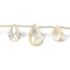 6x4-13x8mm Oregon Sunstone Faceted Pear Beads 8 inch 18 pieces - Beadsofcambay.com