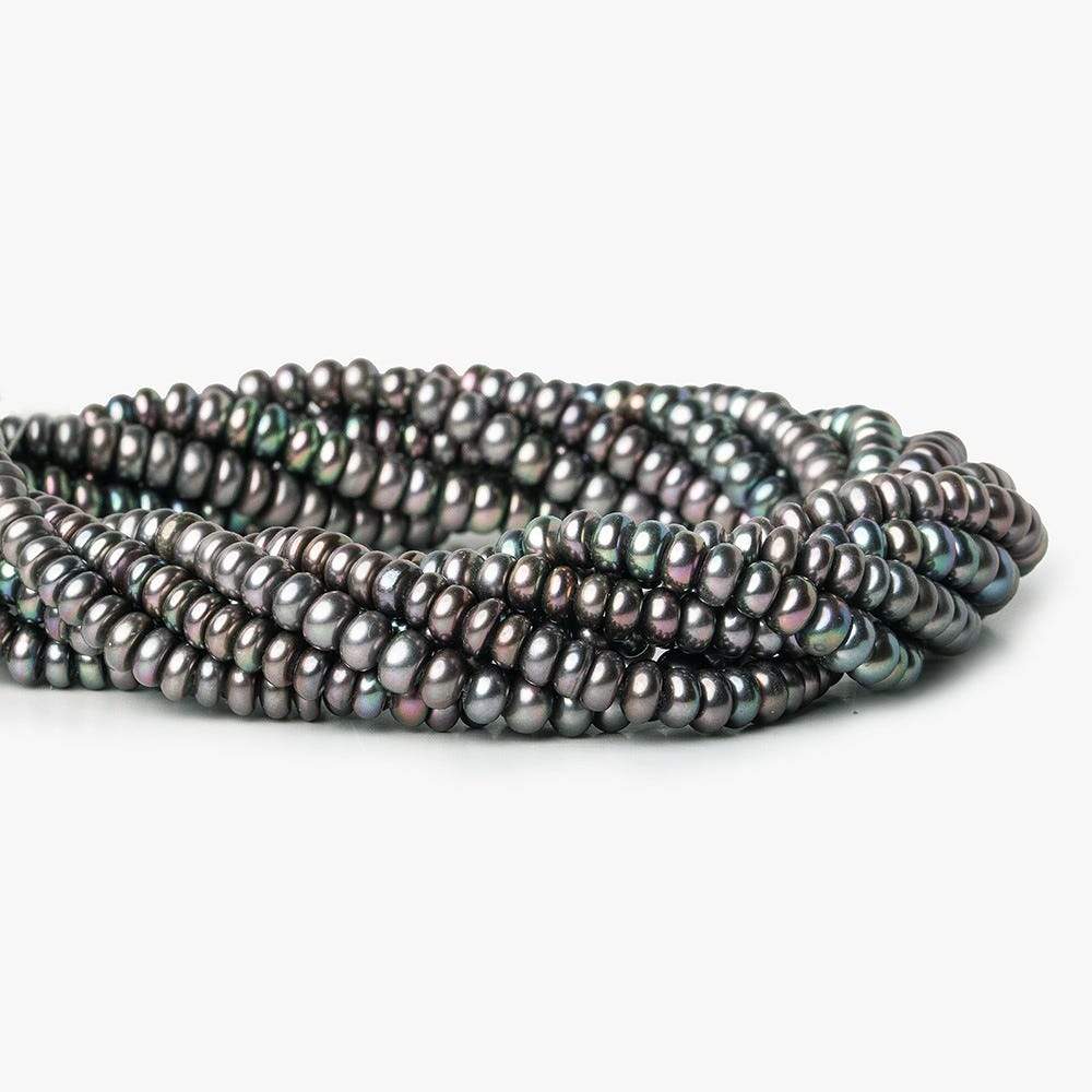 Peacock Center Drill Button Freshwater Pearl Strand - Beadsofcambay.com