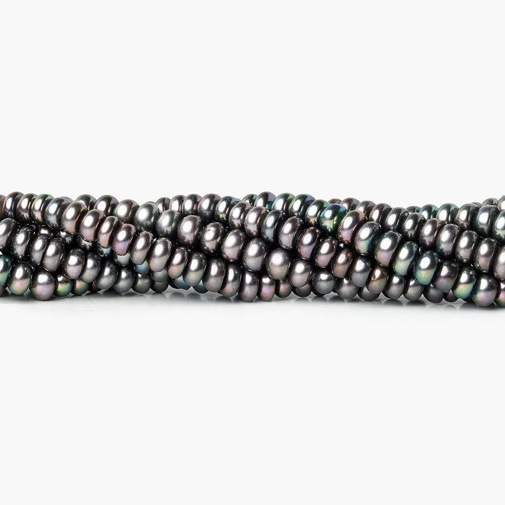 Peacock Center Drill Button Freshwater Pearl Strand - Beadsofcambay.com