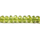 Peridot Faceted Rondelle 16 pieces 121 pieces - Beadsofcambay.com