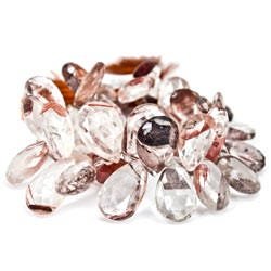 Phantom Hematoid Quartz Beads Pear Briolette - Beadsofcambay.com