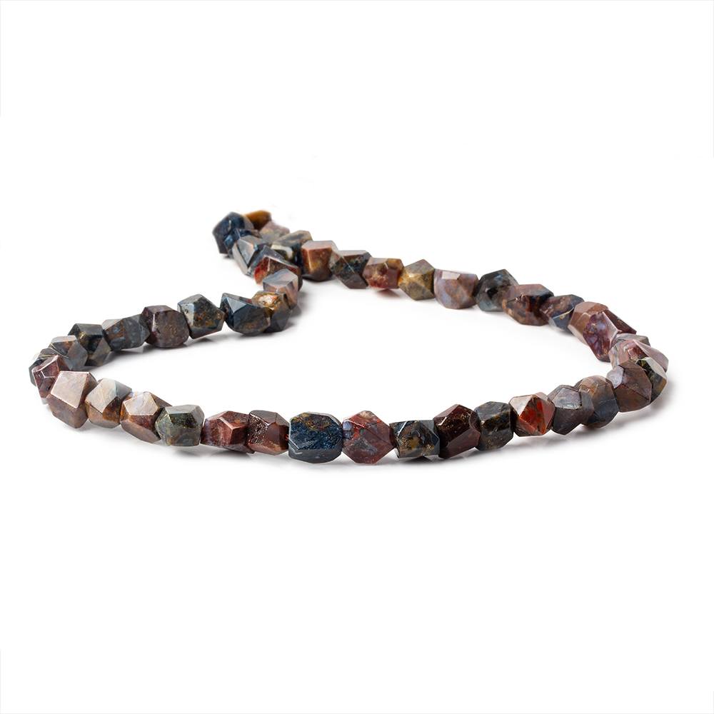 Pietersite faceted nuggets 16 inch 45 beads 9x8x5-12x8x7mm - Beadsofcambay.com