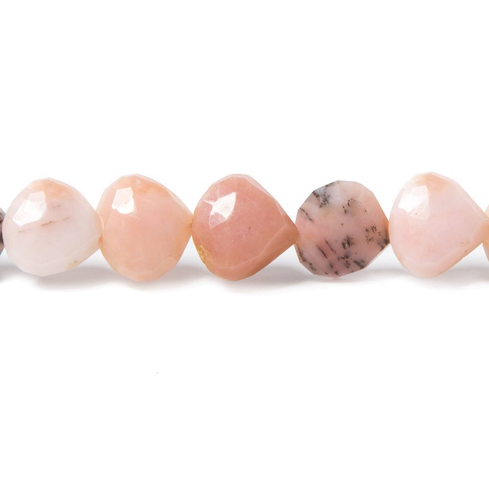 Pink Peruvian Opal Beads Straight Drill Heart - Beadsofcambay.com