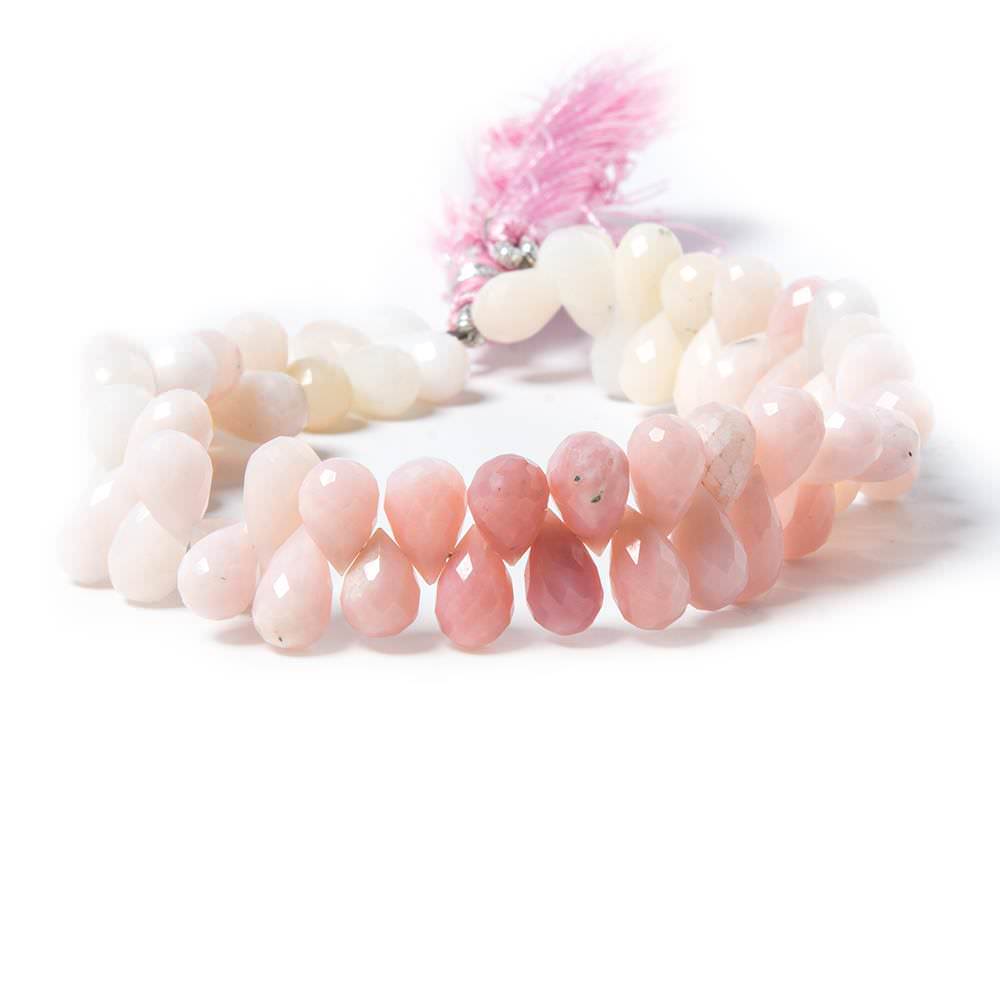 Pink Peruvian Opal Beads Tear Drop Briolette - Beadsofcambay.com