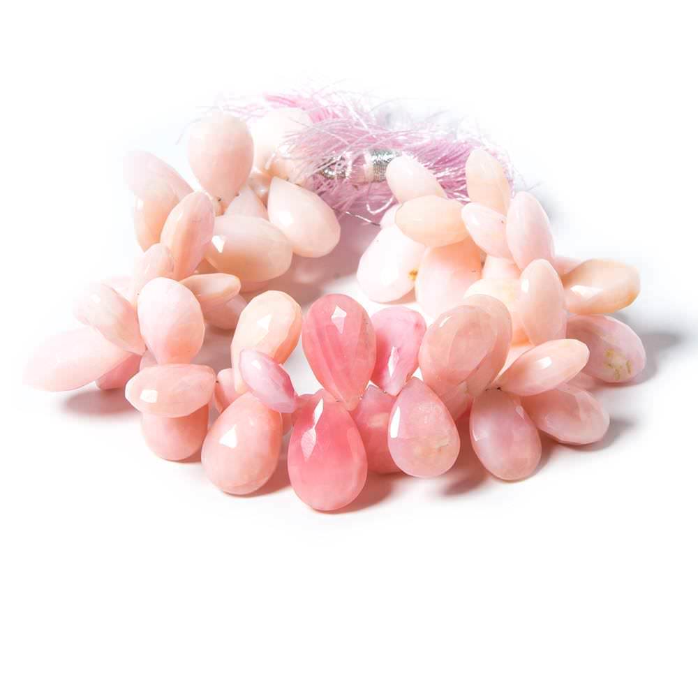 Pink Peruvian Opal Pear Briolette - Beadsofcambay.com