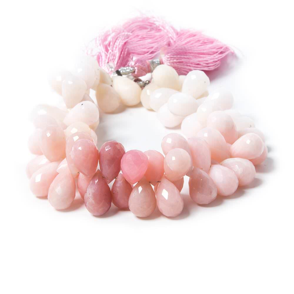 Pink Peruvian Opal Tear Drop Briolette - Beadsofcambay.com