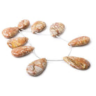 Pollack Jasper Beads Plain Pear - Beadsofcambay.com