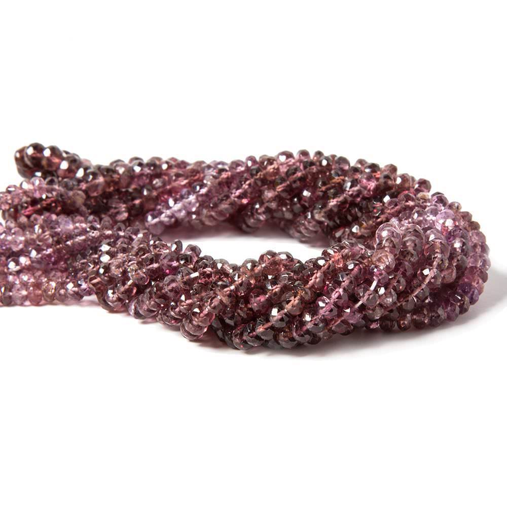 Purple Pink Spinel Faceted Rondelle - Beadsofcambay.com