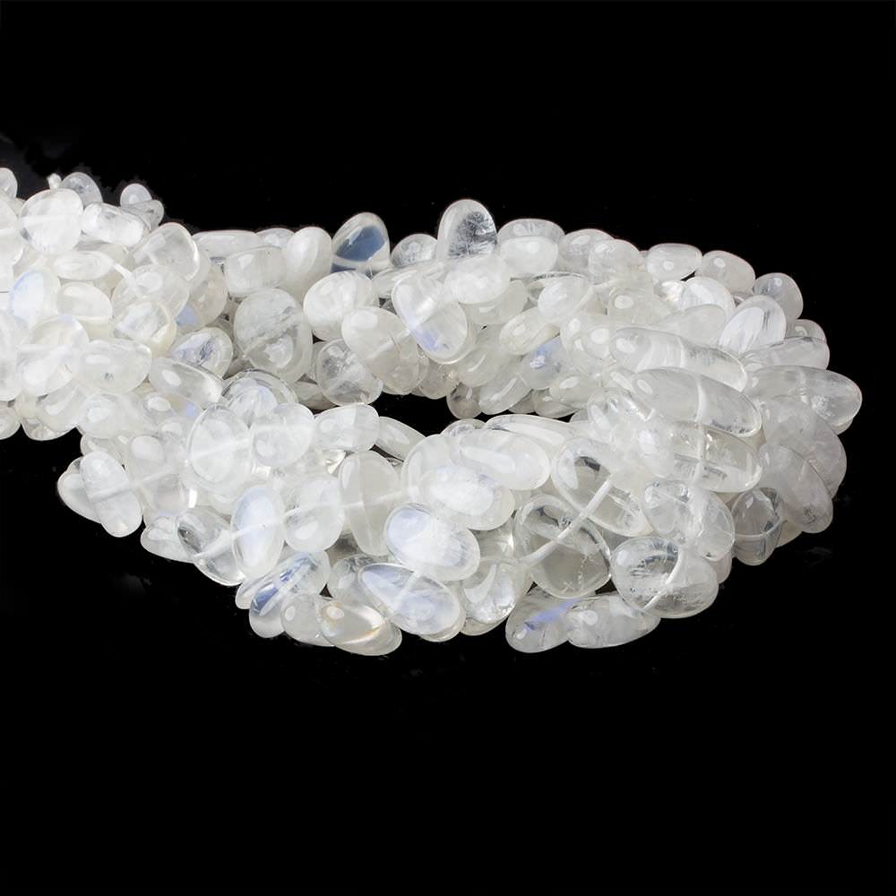 Rainbow Moonstone side drilled plain nuggets 16 inch 45 beads 9x8-15x9mm A - Beadsofcambay.com