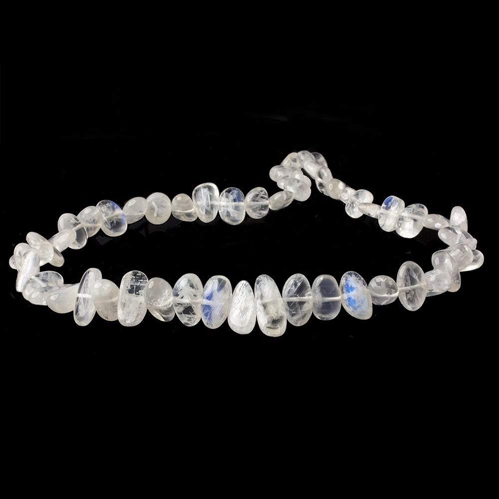 Rainbow Moonstone side drilled plain nuggets 16 inch 45 beads 9x8-15x9mm A - Beadsofcambay.com