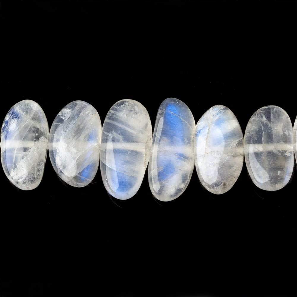 Rainbow Moonstone side drilled plain nuggets 16 inch 61 beads 11x7-16x7mm A - Beadsofcambay.com