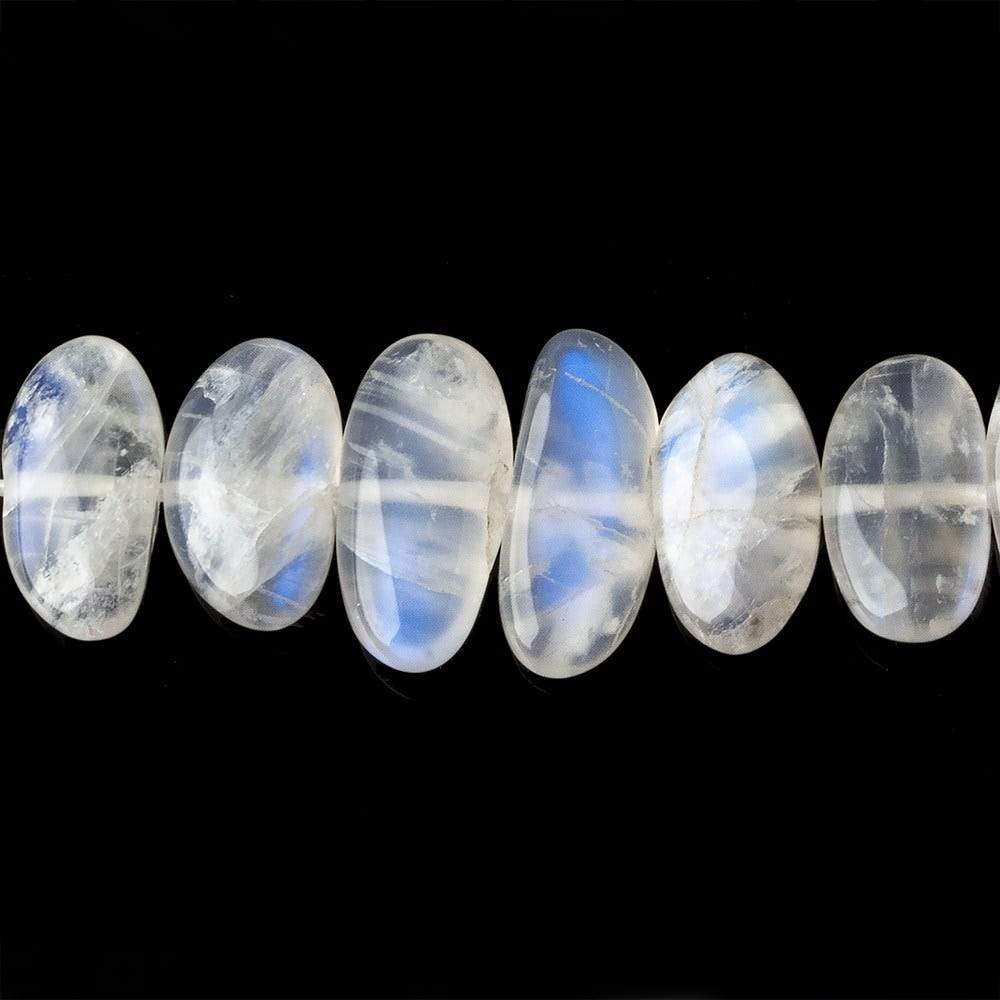 Rainbow Moonstone side drilled plain nuggets 16 inch 61 beads 11x7-16x7mm A - Beadsofcambay.com