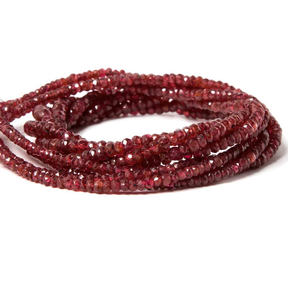 Red Spinel Beads Faceted Rondelle - Beadsofcambay.com