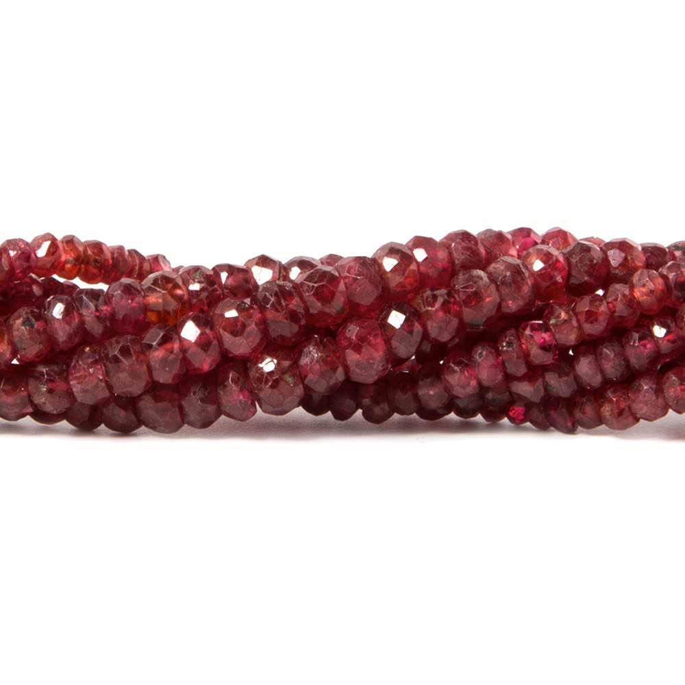 Red Spinel Beads Faceted Rondelle - Beadsofcambay.com