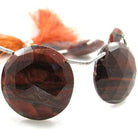 Red Tiger Eye Faceted Coin - Beadsofcambay.com