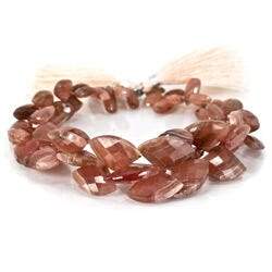 Rhodochrosite Beads Fan Briolette - Beadsofcambay.com