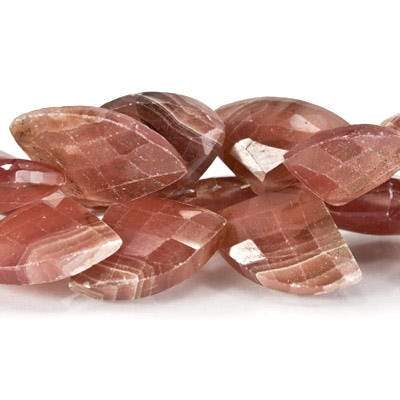 Rhodochrosite Beads Fan Briolette - Beadsofcambay.com