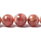Rhodochrosite Beads Plain Rounds - Beadsofcambay.com