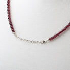 Rhodolite Garnet Plain Rondelle Necklace AAA - Beadsofcambay.com