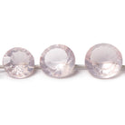Rose Quartz Beads Concave Faceted Round - Beadsofcambay.com