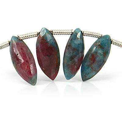 Ruby In Zoisite Faceted Marquise - Beadsofcambay.com