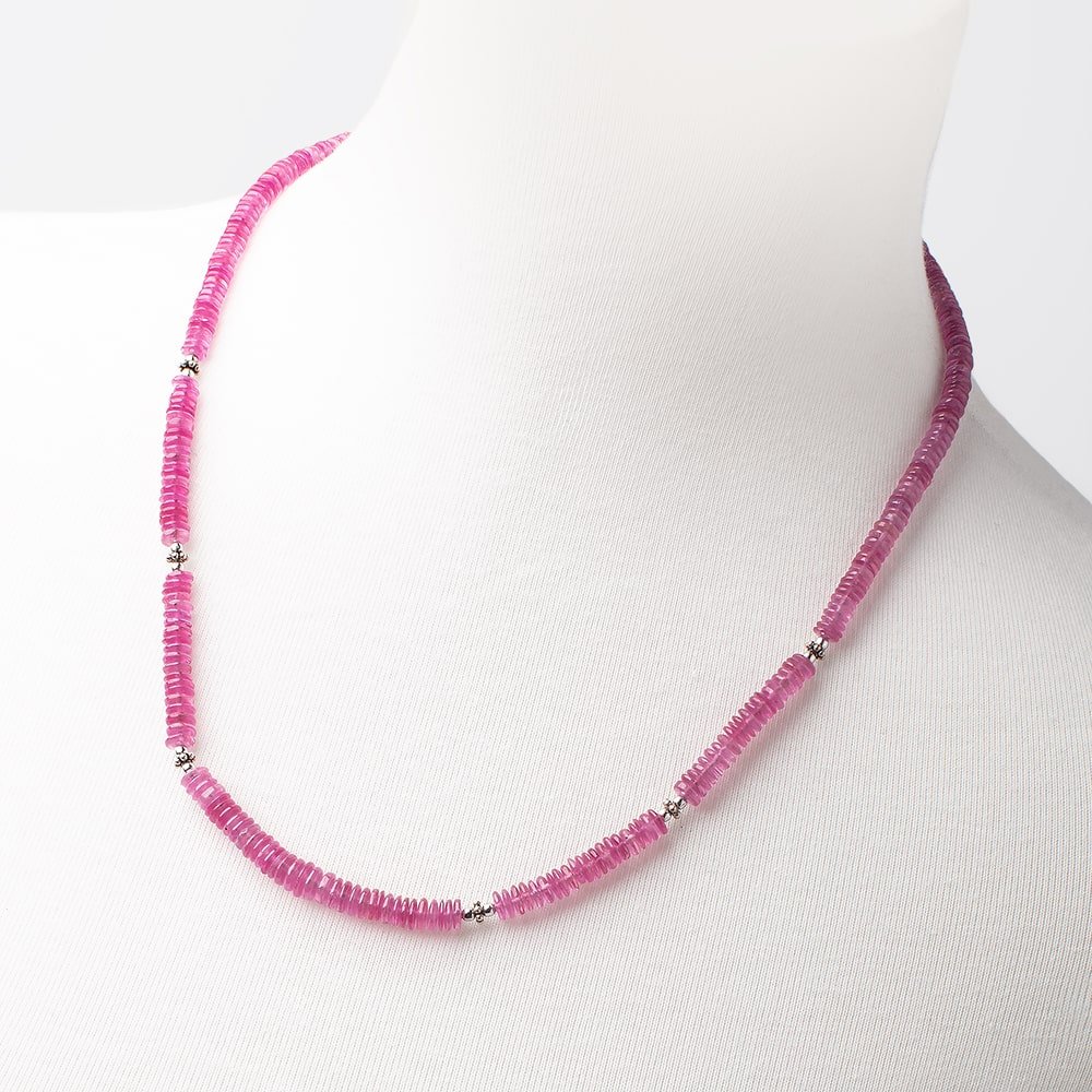 Ruby Plain Heshi Necklace AAA - Beadsofcambay.com