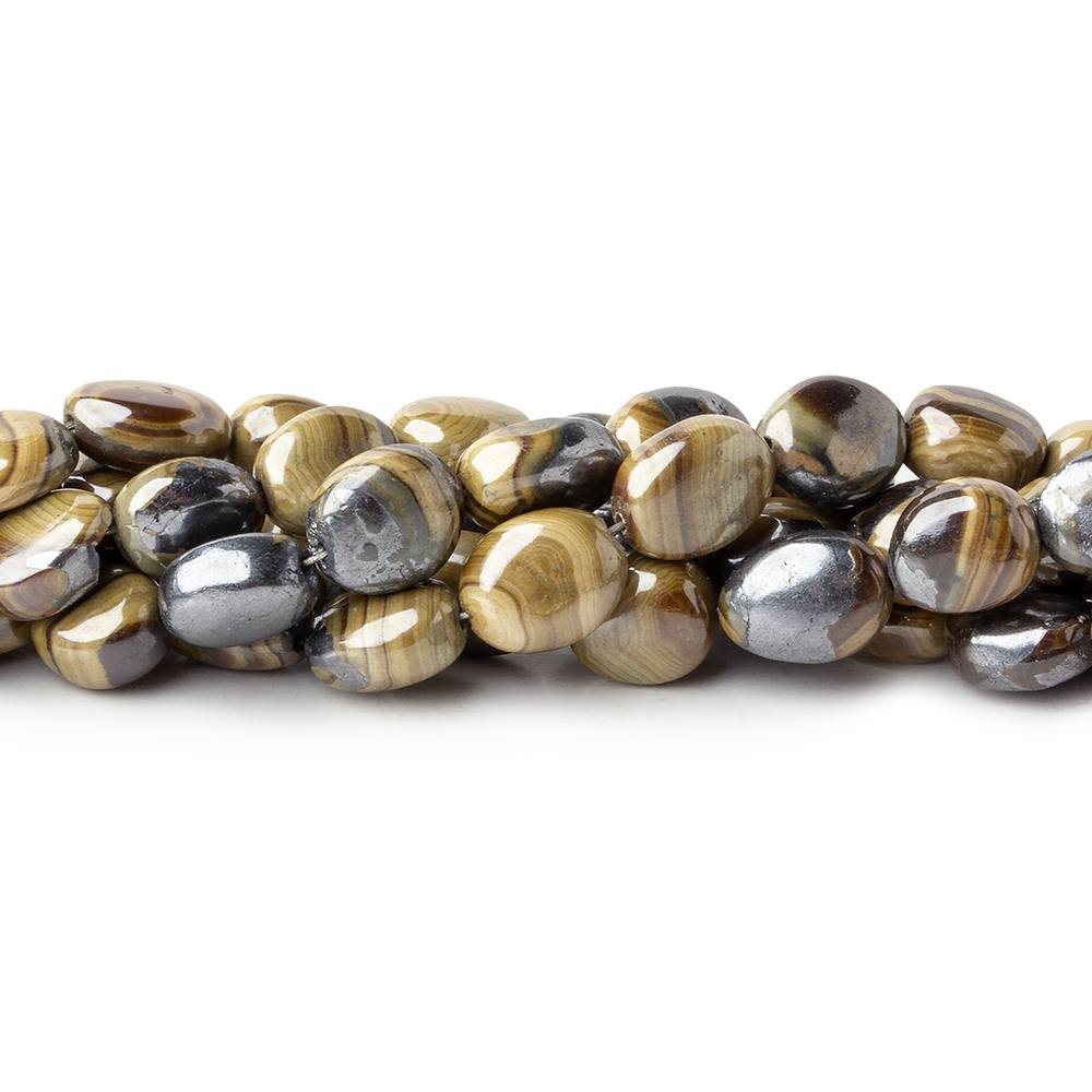 Schalenblende plain nuggets 17.5 inch 72 beads 4.5x4mm-7.5x5mm AA rare - Beadsofcambay.com