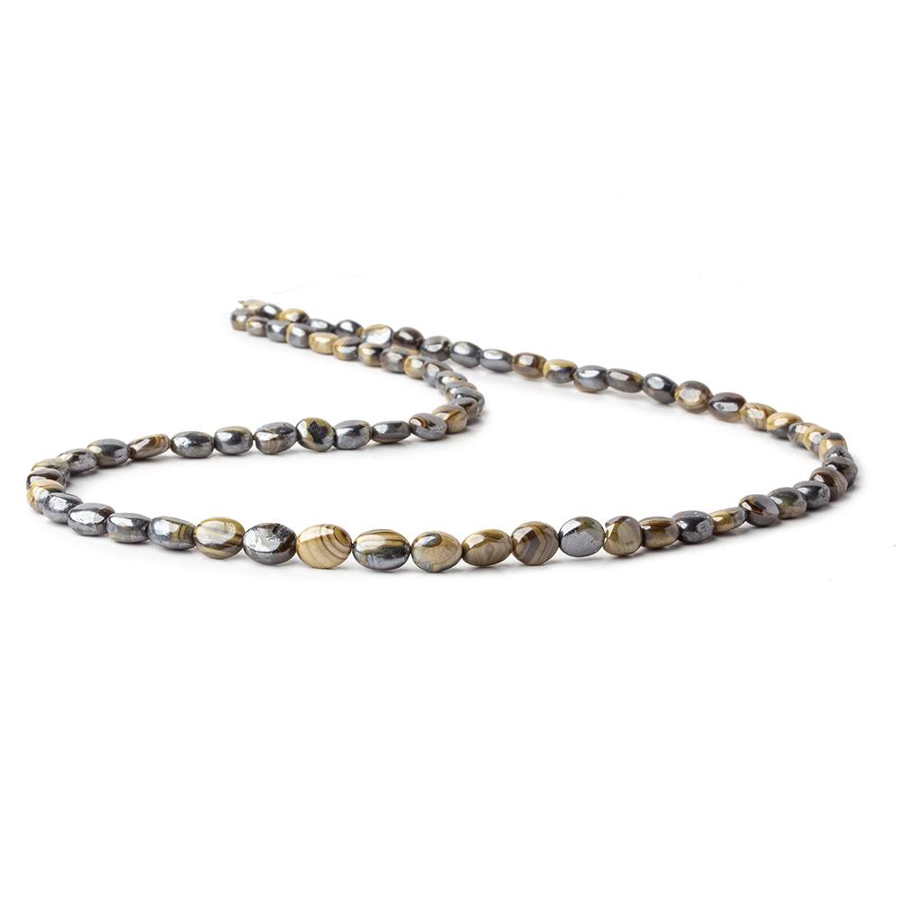 Schalenblende plain nuggets 17.5 inch 72 beads 4.5x4mm-7.5x5mm AA rare - Beadsofcambay.com